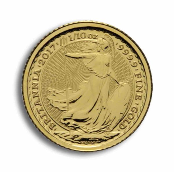 10 Pfund Britannia Gold 1/10 Unze Rueckseite
