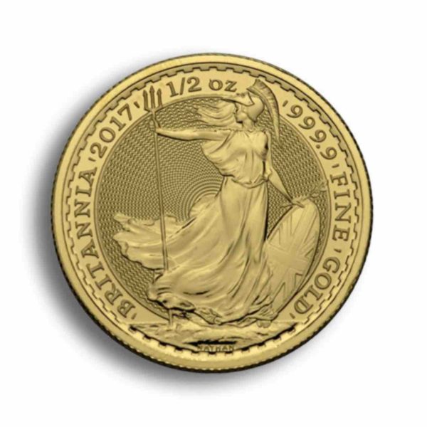 50 Pfund Britannia Gold 1/2 Unze Rueckseite