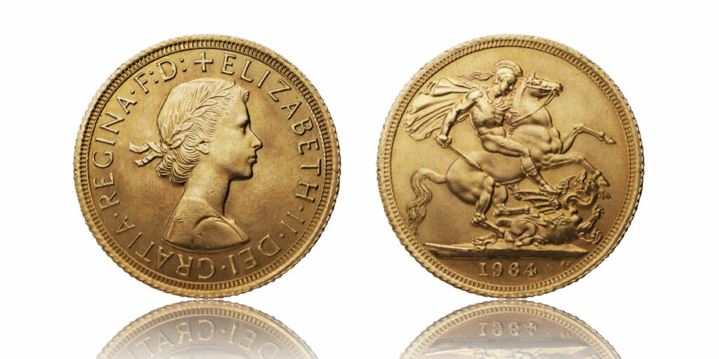 Goldene Münze von 1984