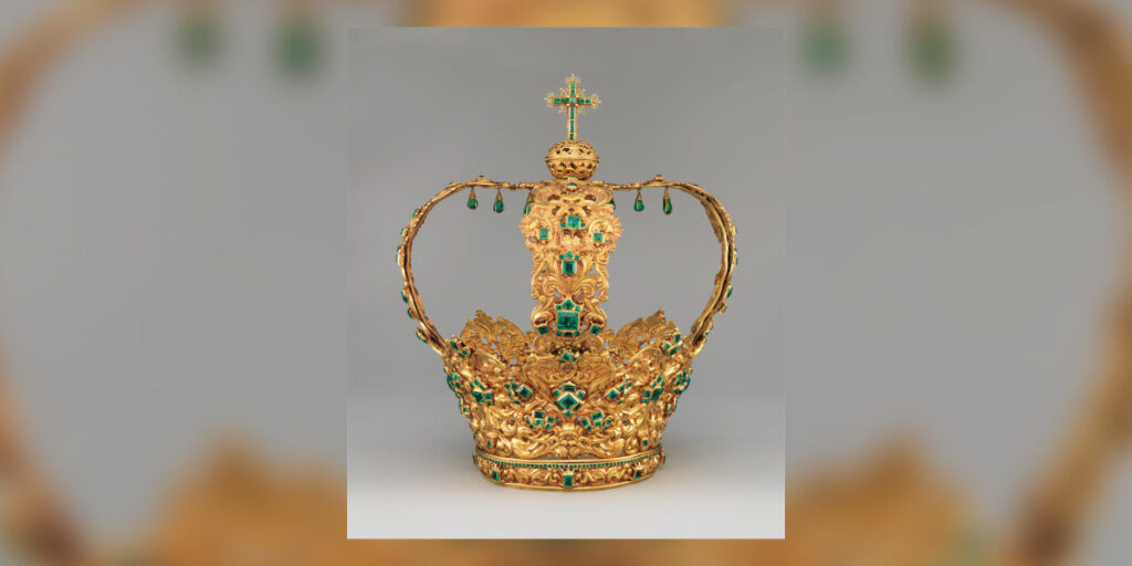 Goldene Krone mit Smaragden