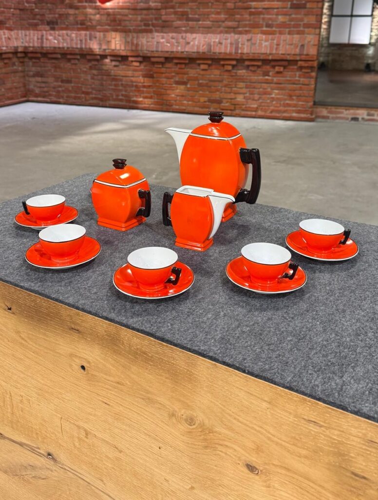 Rotes Vintage Kaffeeservice Set - 2